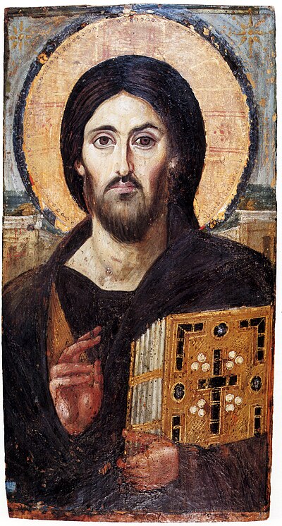 Christ Pantocrator — 6th century icon, Sinai